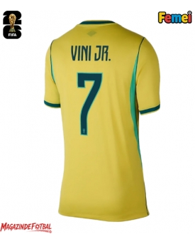 Brazilia Vinicius Junior #7 Echipament de Fotbal Replică Mondial 2026 Femei Acasa Brazilia Vinicius Junior #7 Echipament de Fotbal Replică Mondial 2026 Femei Acasa